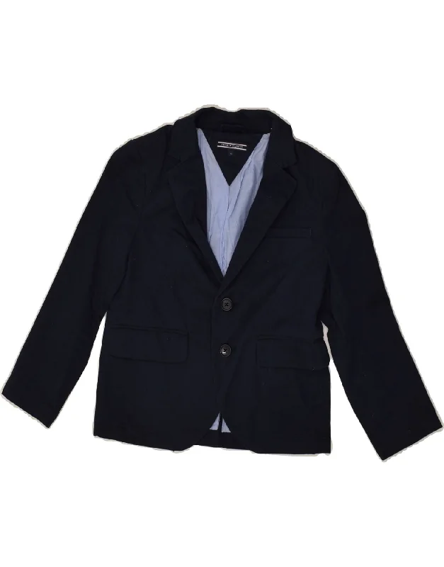 men's outdoor hiking jackets -TOMMY HILFIGER Boys 2 Button Blazer Jacket 5-6 Years Navy Blue