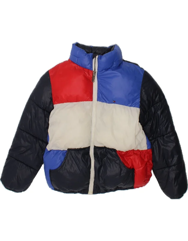 men's fleece jackets -TOMMY HILFIGER Boys Graphic Padded Jacket 6-7 Years Multicoloured