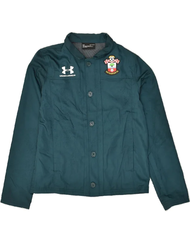 men's classic bomber jackets -UNDER ARMOUR Boys Graphic Tracksuit Top Jacket 11-12 Years Large Green