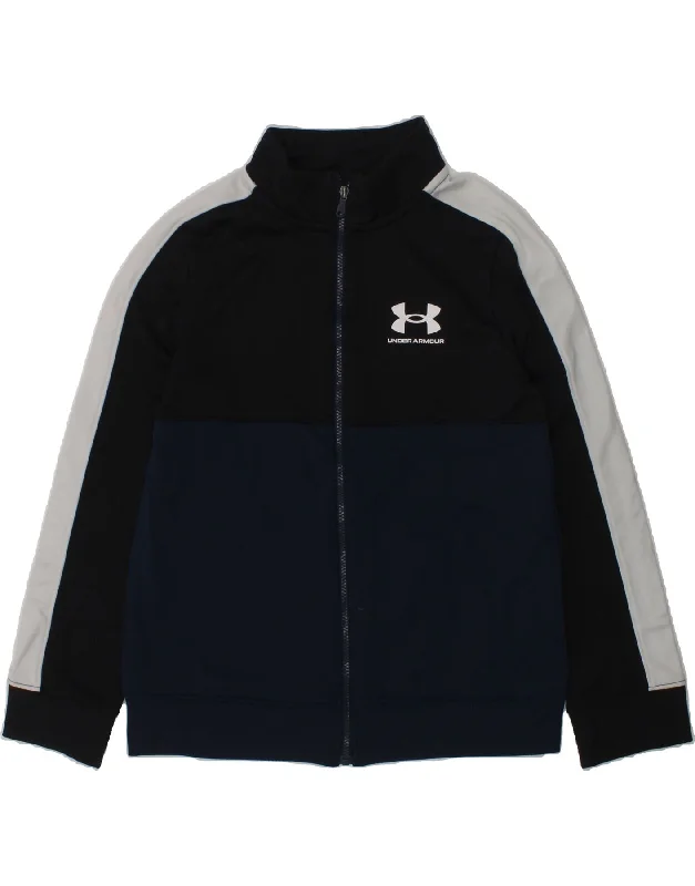 men's durable winter jackets -UNDER ARMOUR Boys Tracksuit Top Jacket 9-10 Years Small  Navy Blue