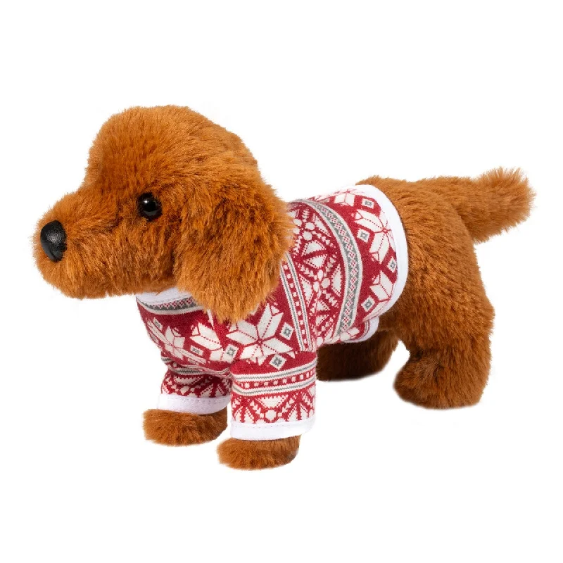 men's elegant wool sweaters -Dachshund Soft Mini with Sweater