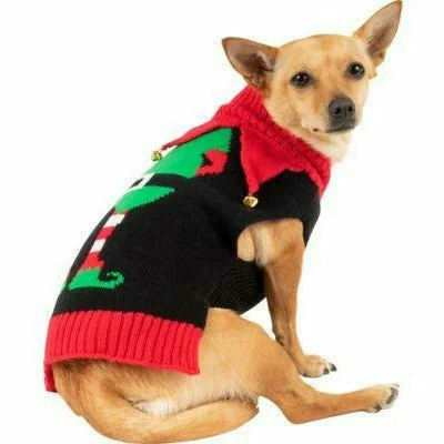 men's cashmere blend sweaters -Elf Dog Sweater