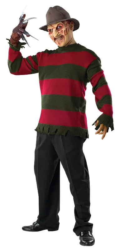 men's stylish knit pullovers -Freddy Krueger Deluxe Sweater and Mask Set