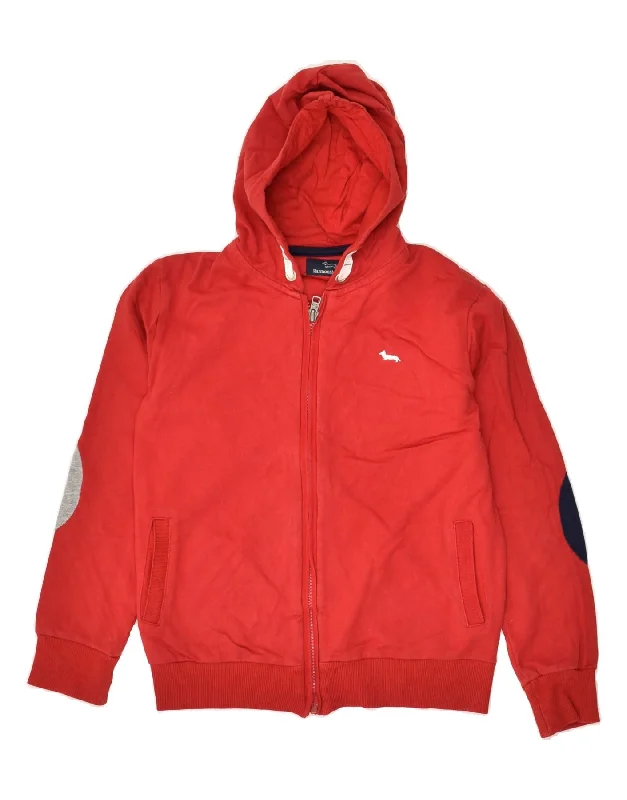 men's sweater for office -HARMONT & BLAINE Girls Zip Hoodie Sweater 9-10 Years Red Cotton