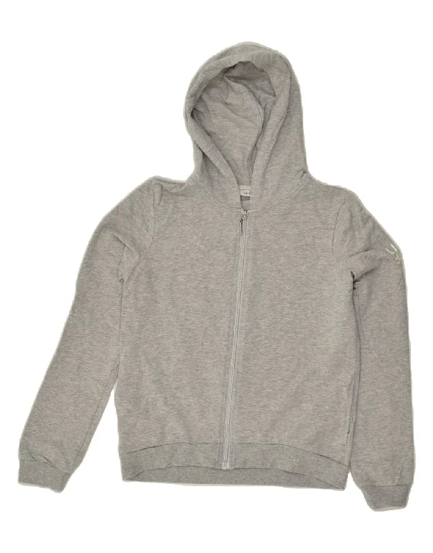 men's cotton sweaters -LIU JO Girls Zip Hoodie Sweater 13-14 Years Grey Cotton