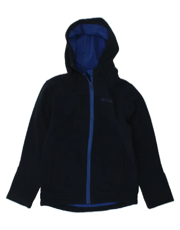 men's breathable wool sweaters -MOUNTAIN WAREHOUSE Girls Zip Hoodie Sweater 7-8 Years Navy Blue Polyester