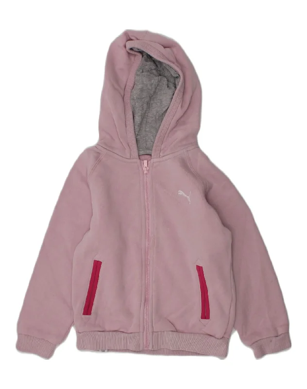 men's formal wool sweaters -PUMA Girls Zip Hoodie Sweater 2-3 Years Pink