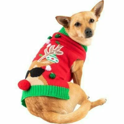 men's thermal sweaters -Reindeer Dog Sweater