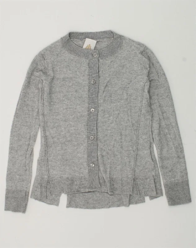 men's breathable sweaters -DONDUP Girls Cardigan Sweater 5-6 Years Grey Viscose