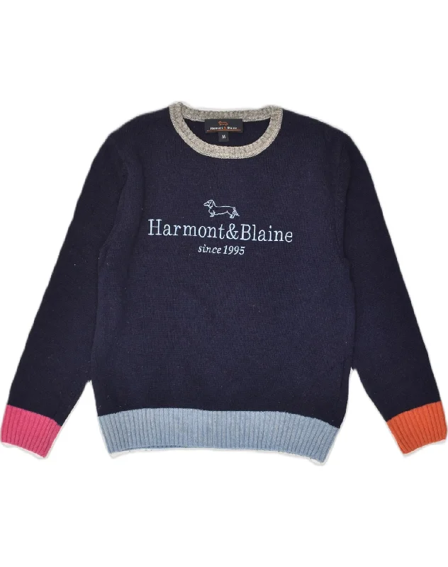 men's versatile sweaters -HARMONT & BLAINE Girls Crew Neck Jumper Sweater 9-10 Years Medium Blue