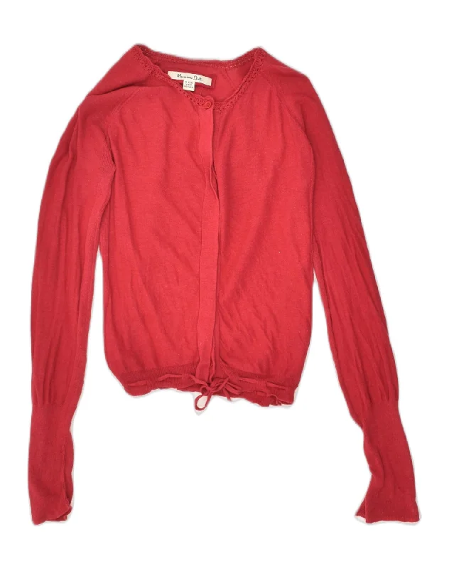 men's outdoor sweaters -MASSIMO DUTTI Girls Cardigan Sweater 11-12 Years Red