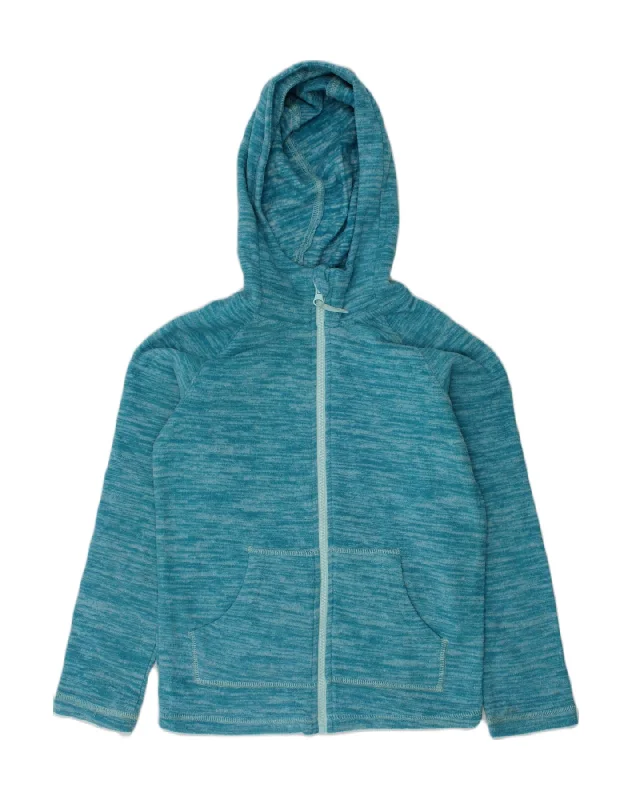 men's casual sweaters -MOUNTAIN WAREHOUSE Girls Fleece Zip Hoodie Sweater 7-8 Years Blue