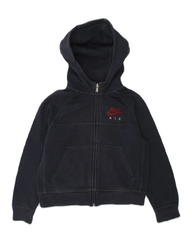 men's cashmere blend sweaters -NIKE Girls Zip Hoodie Sweater 8-9 Years Small  Navy Blue Cotton