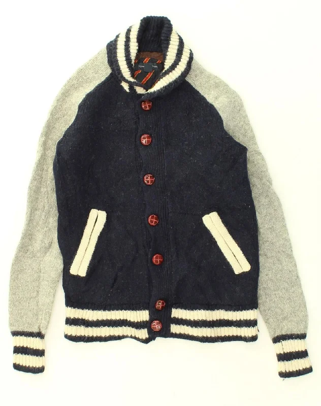 men's modern fit sweaters -TOMMY HILFIGER Boys Cardigan Sweater 15-16 Years XS Navy Blue Colourblock